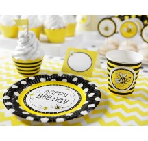 Papírové talíře na párty s motivem včelky
