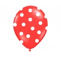 Puntíkovaný balónek červený