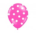 Puntíkovaný balónek teplá růžová