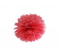 Pompom ve tvaru červeného květu 35 cm