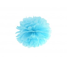 Pompom ve tvaru modrého květu 35 cm