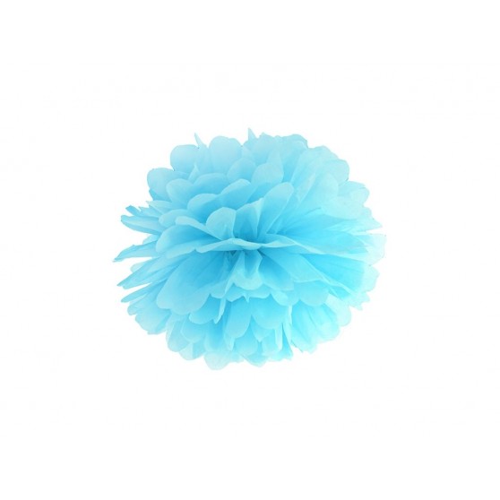 Pompom ve tvaru modrého květu 35 cm