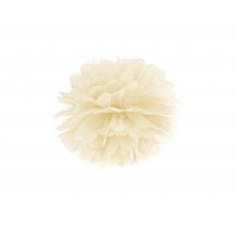 Pompom ve tvaru květu krémový 35 cm