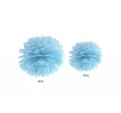 Pompom ve tvaru květu mlhavý modrý 35 cm
