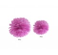Pompom v tvaru květu švestkový 35 cm