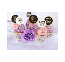 Ozdoby na cupcakes  Sweet Love 6 ks