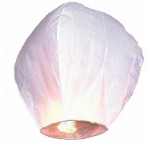 Létající lampion přání bílý