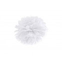 Pompom ve tvaru bílého květu 35 cm