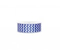 Rypsová stuha modrá se vzorem chevron 25mm/10m