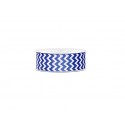 Rypsová stuha modrá se vzorem chevron 25mm/10m