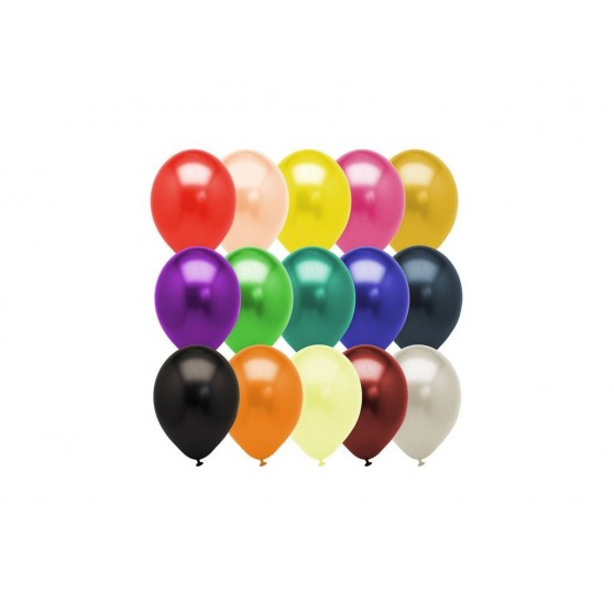 Balónky metalíza barevný mix 50ks