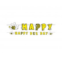 Narozeninový transparent Happy Birthday - Včielka