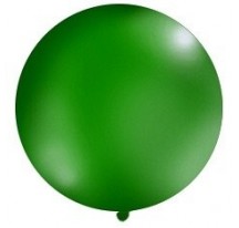 Kulatý latexový Jumbo balón  1m tmavězelená