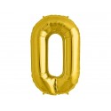 Balónek fóliový narozeniny číslo 0 zlatý 86cm
