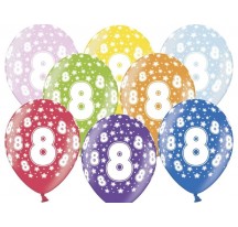 Narozeninový balón s číslem 8