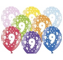 Narozeninový balón s číslem 9