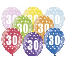 Narozeninový balón s číslem 30