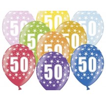 Narozeninový balón s číslem 50